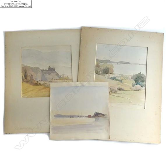 THREE CONNIE LLOYD WATERCOLOUR SKETCHES by Connie Lloyd