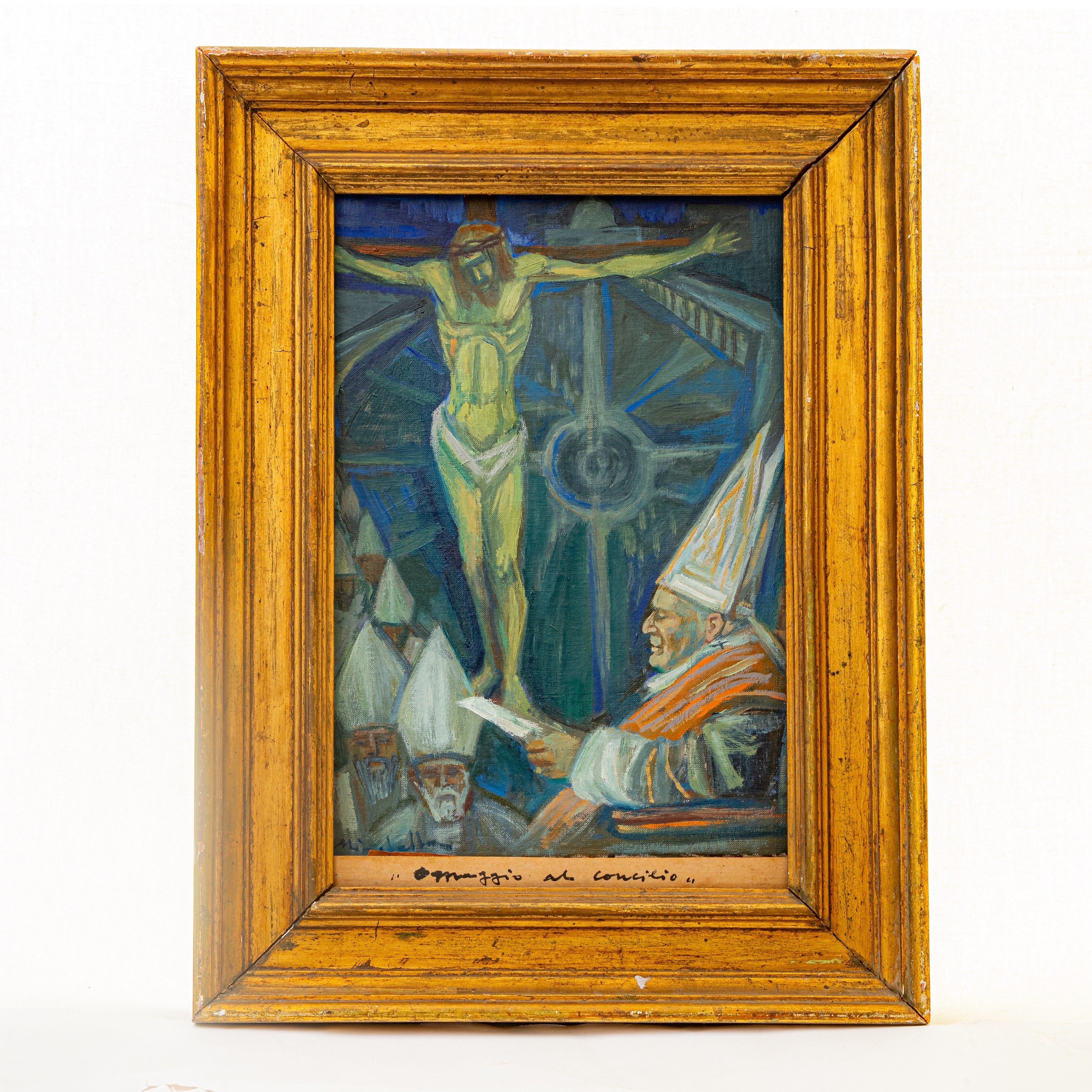 Artwork by Saro Mirabella, Homage to the Council, Made of oil painting on canvas