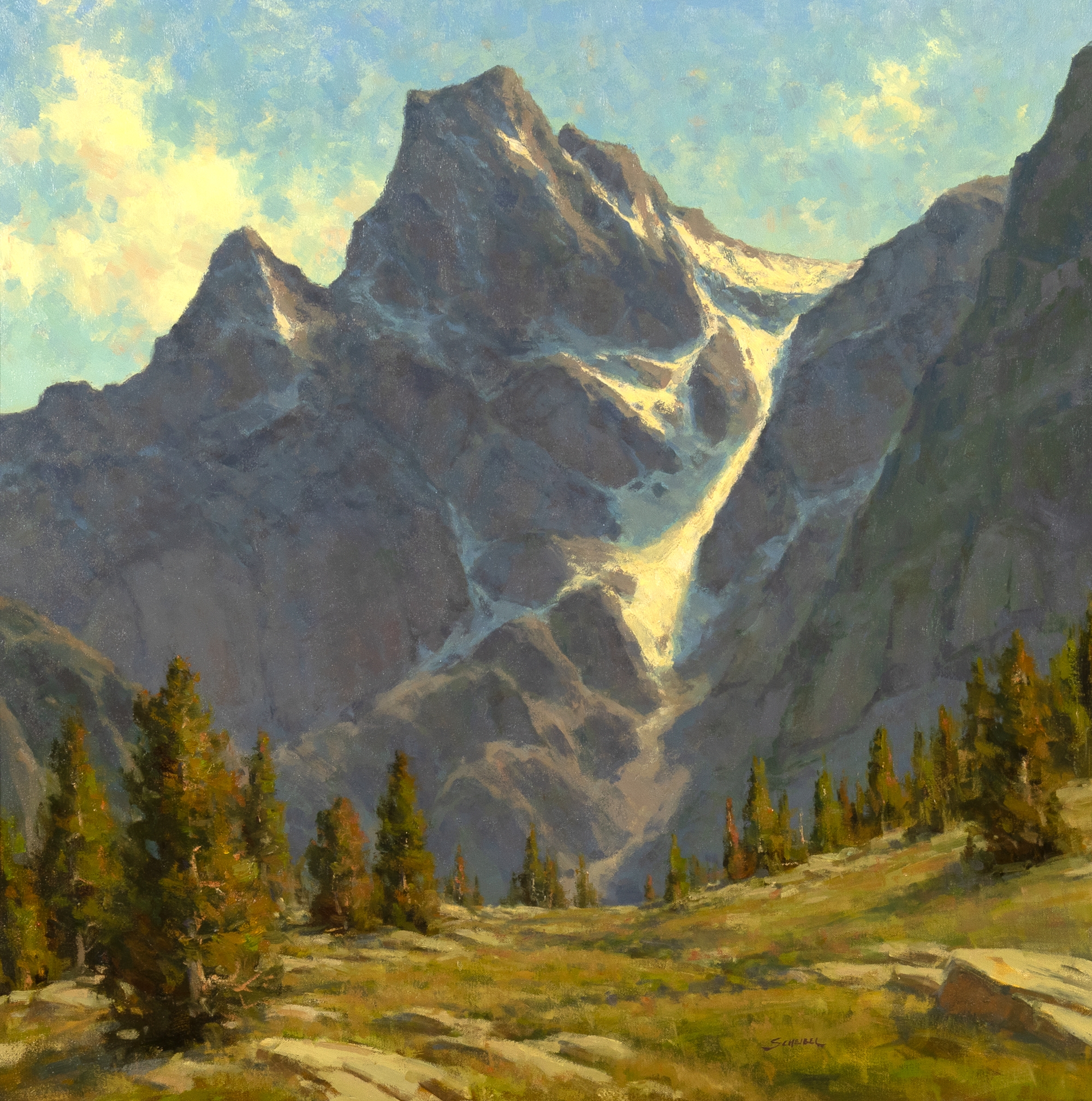 Greg Scheibel | Greg Scheibel (1961- ), Teewinot from the North Fork ...