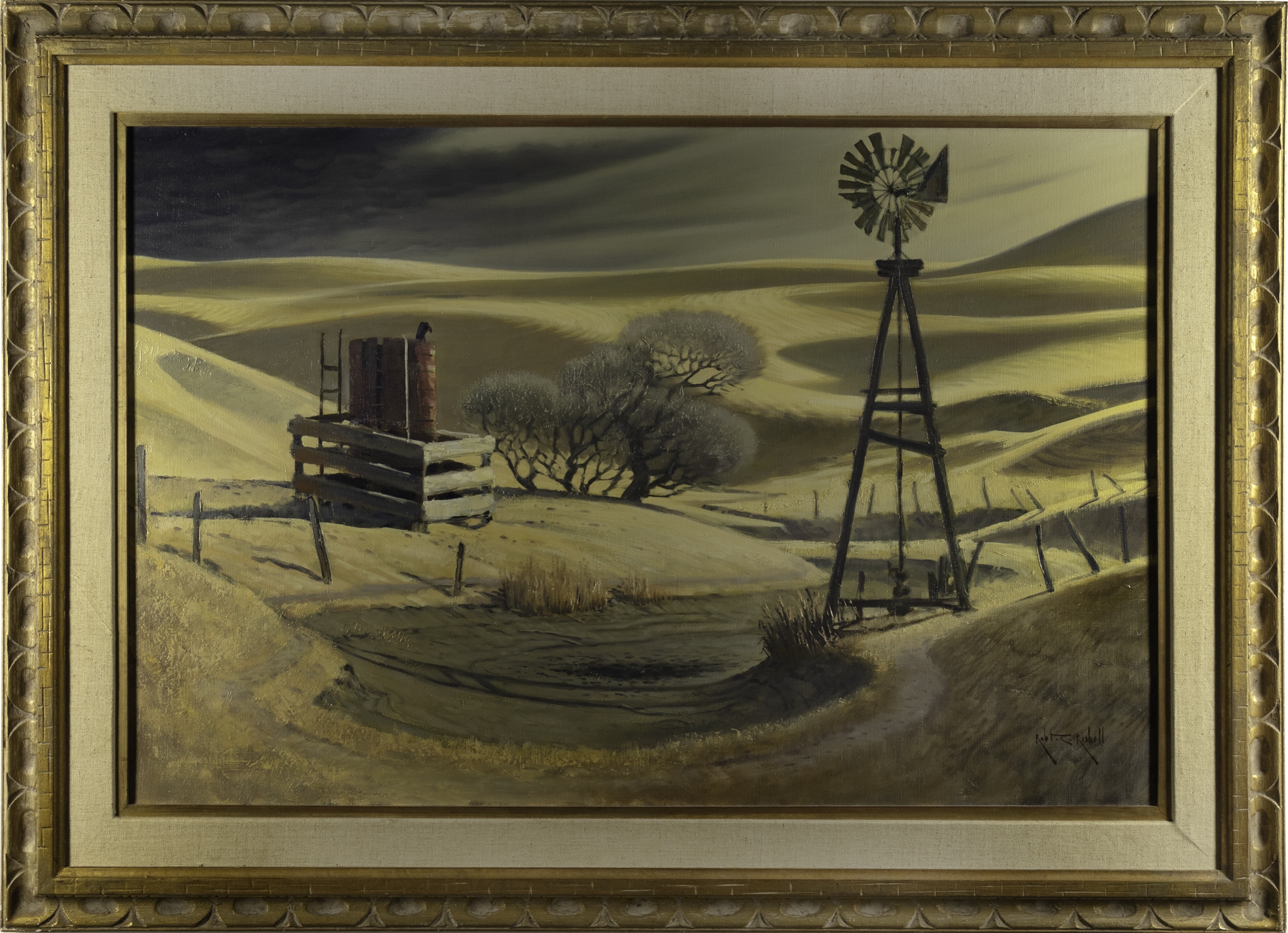 Artwork by Robert Rishell, Robert Clifford Rishell (1917-1976), The Lull, Made of oil on linen