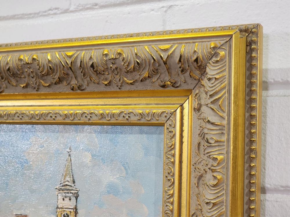 Artwork by Luigi Pigalle, Venetian Canal Scene, Made of oil on board