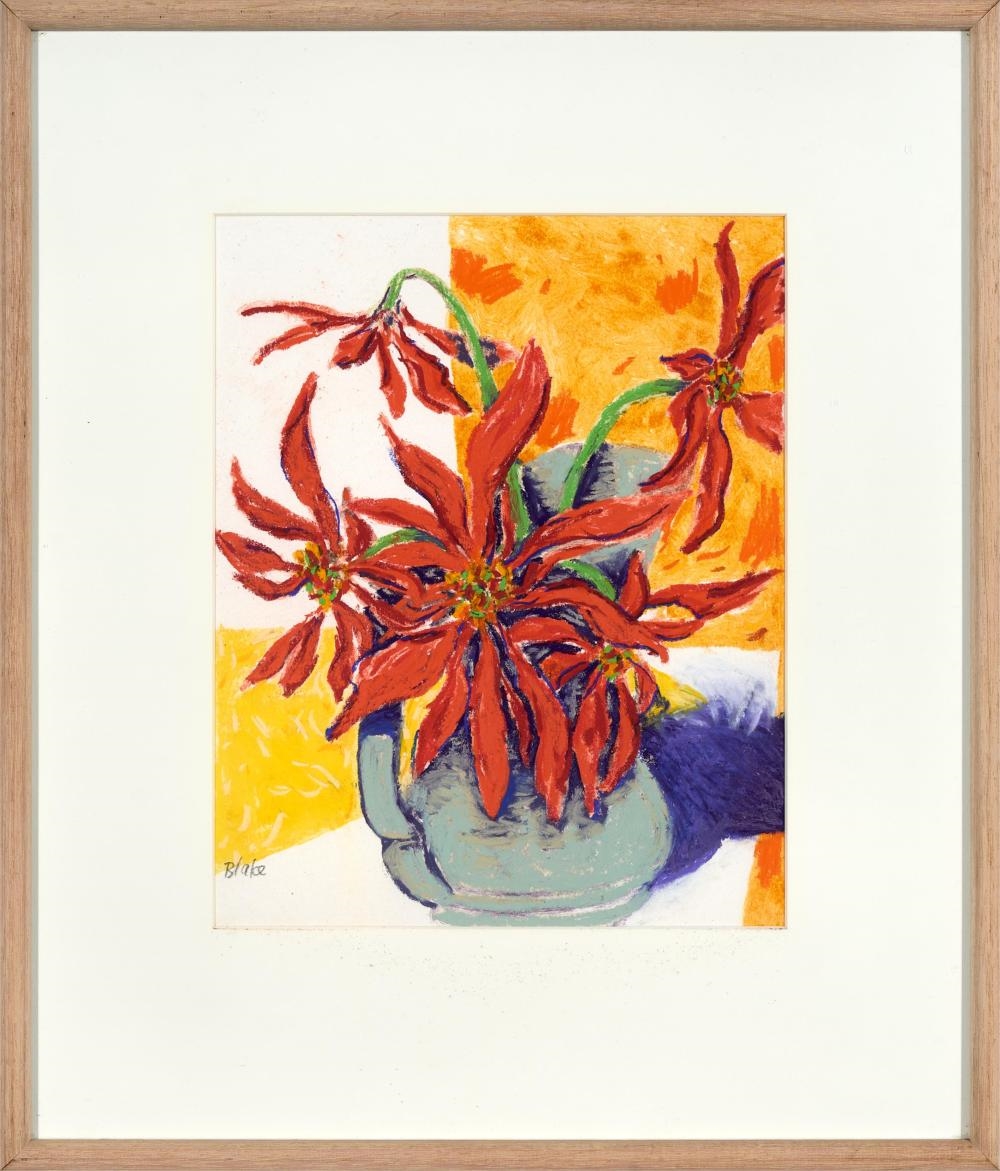 Artwork by Kerry Blake, Pointsettias, Made of oils