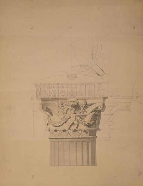 Artwork by Joseph-Louis Duc, Four crowning designs for the Colonne de Juillet, Made of plates
