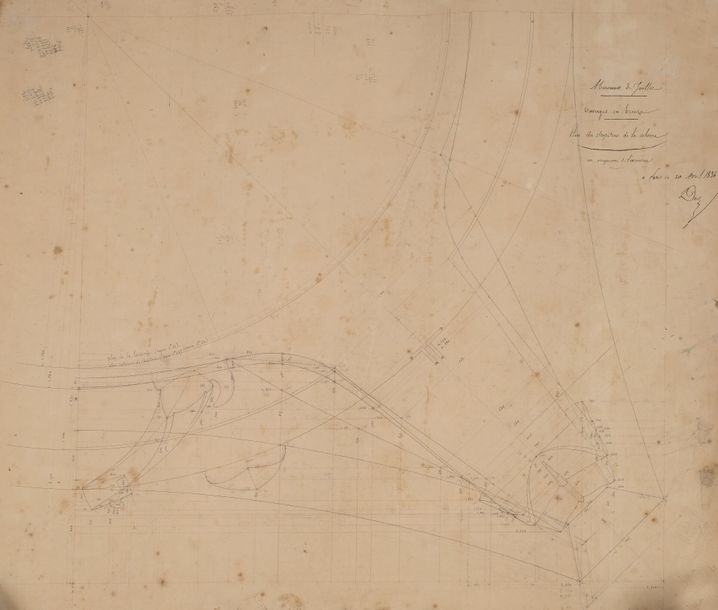 Artwork by Joseph-Louis Duc, Four crowning designs for the Colonne de Juillet, Made of plates