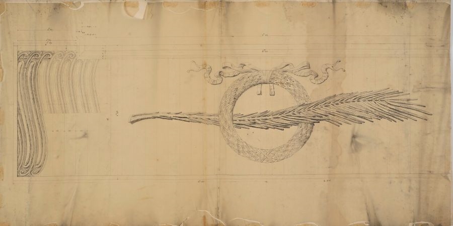 Artwork by Joseph-Louis Duc, Four crowning designs for the Colonne de Juillet, Made of plates