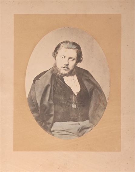 Handsome Portrait of a Corpulent Artist by Pierre Petit, circa 1860