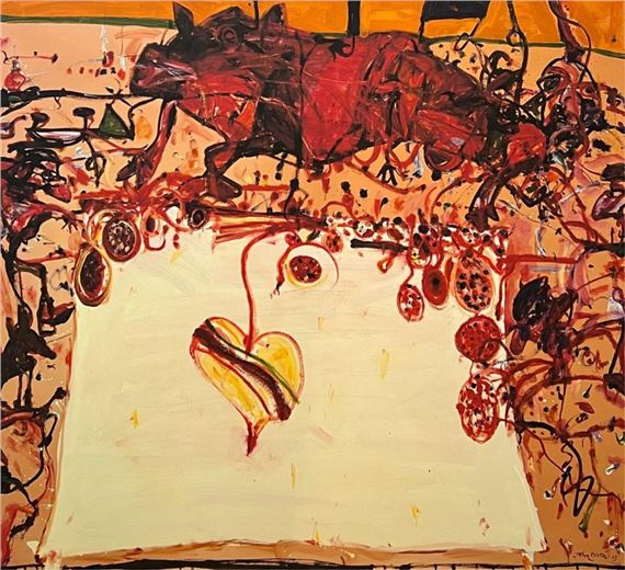 La Fiesta for making Sausages, Majorca by John Olsen