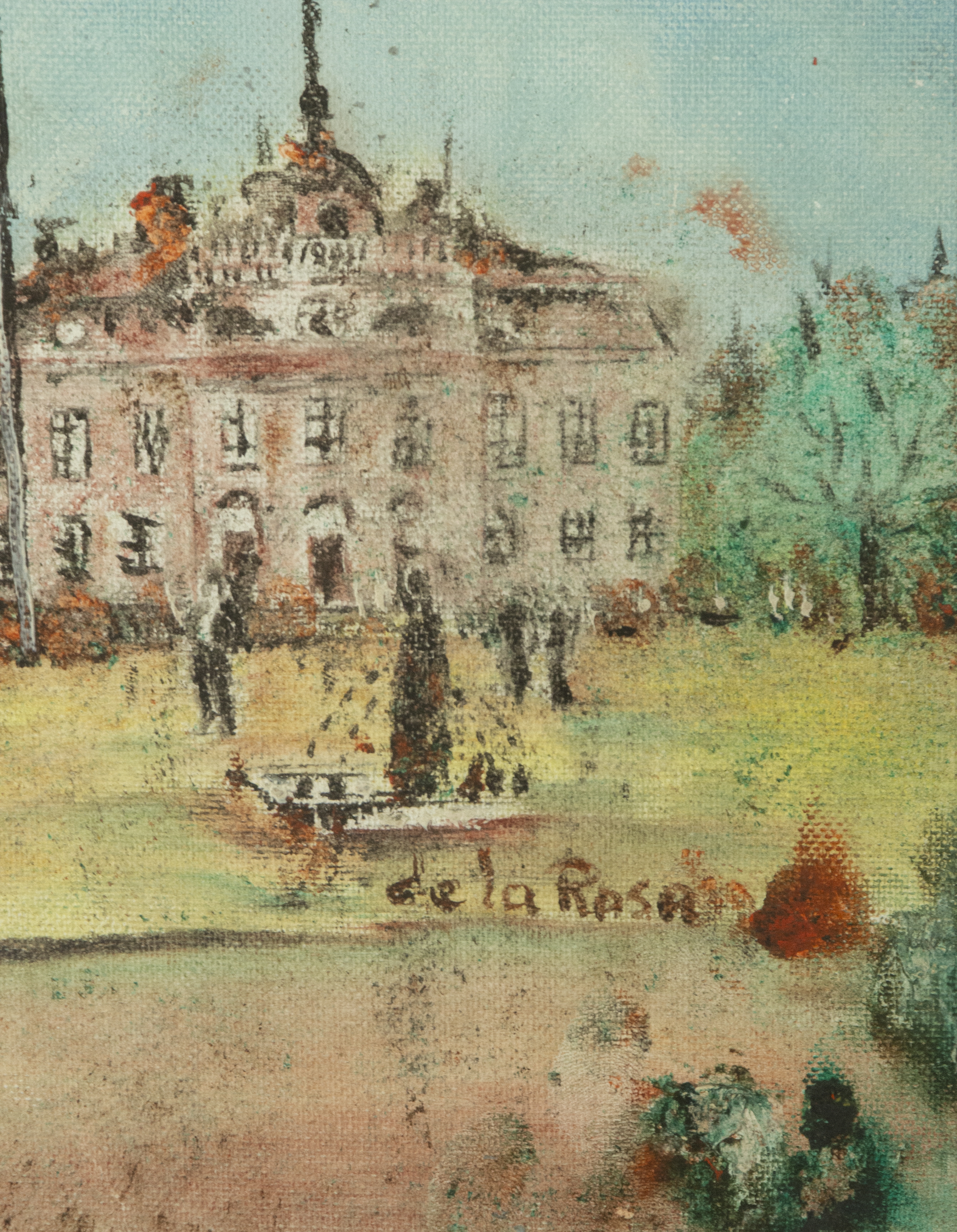 Artwork by Ricardo de la Rosa, Vista de Ayuntamiento, Made of Óleo sobre lienzo