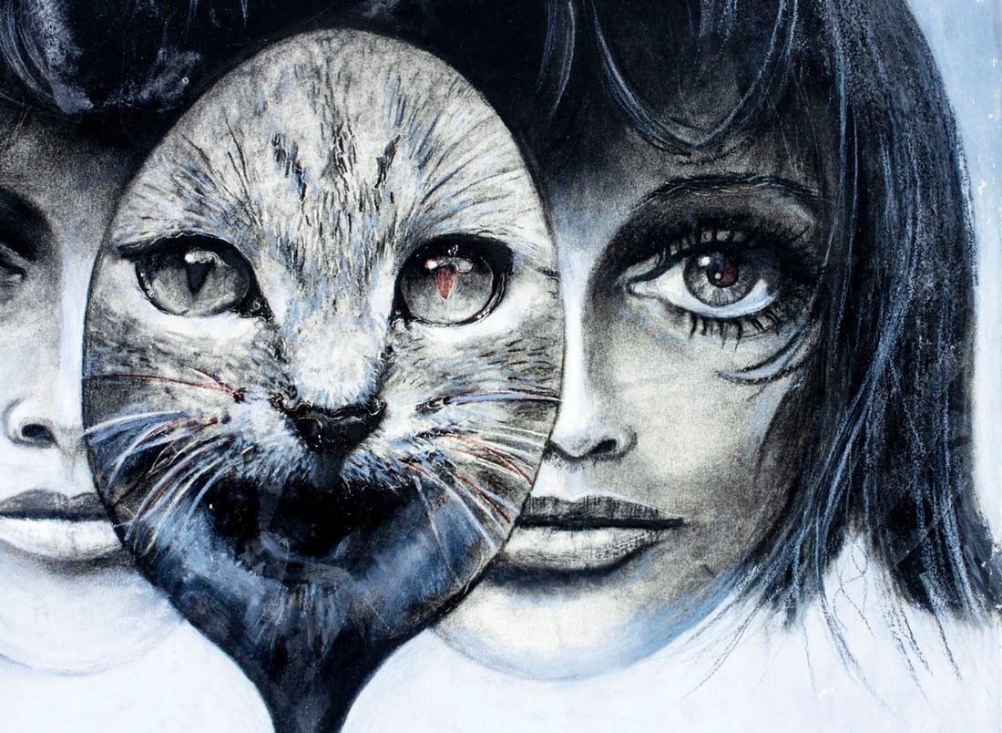 Artwork by Joe Rose, Daughters of Isis (titled on verso), Made of oil on board