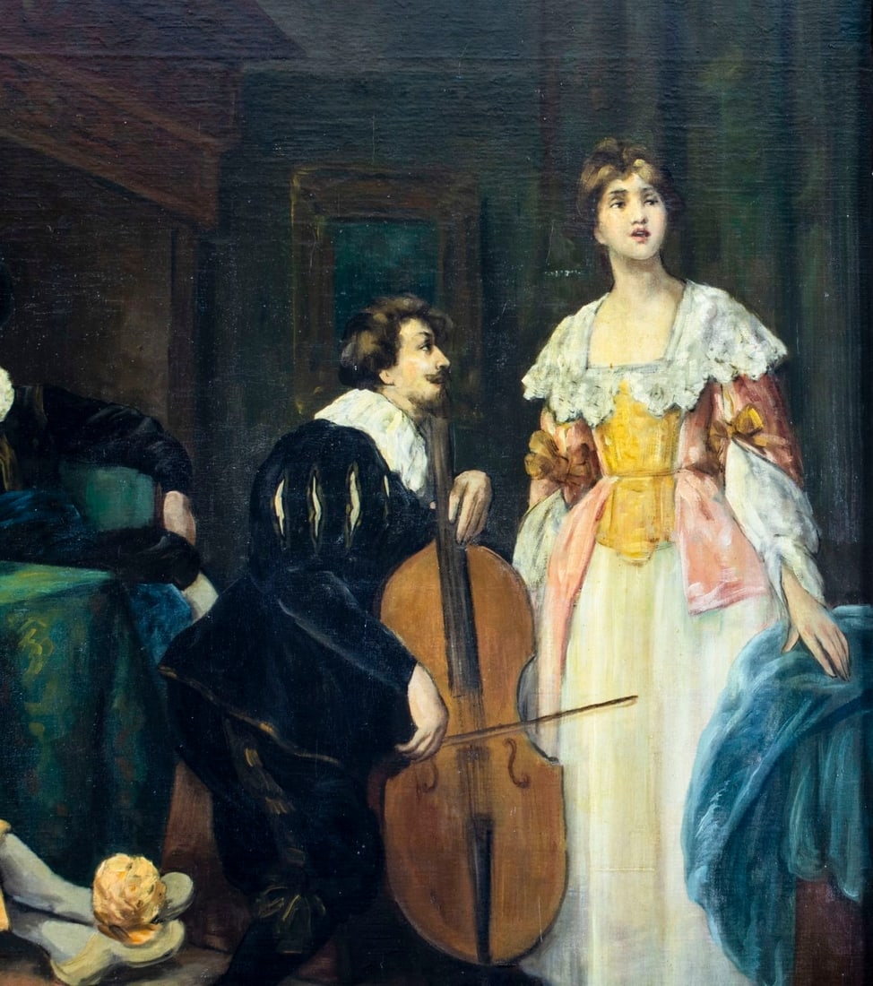 Artwork by G Roubin, Concert, Made of oil on canvas