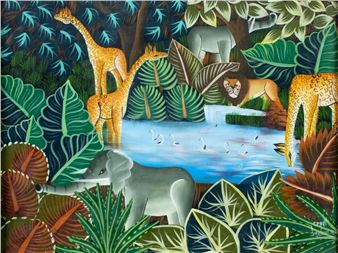 Haitian Jungle Scene - Jean Claude Senat