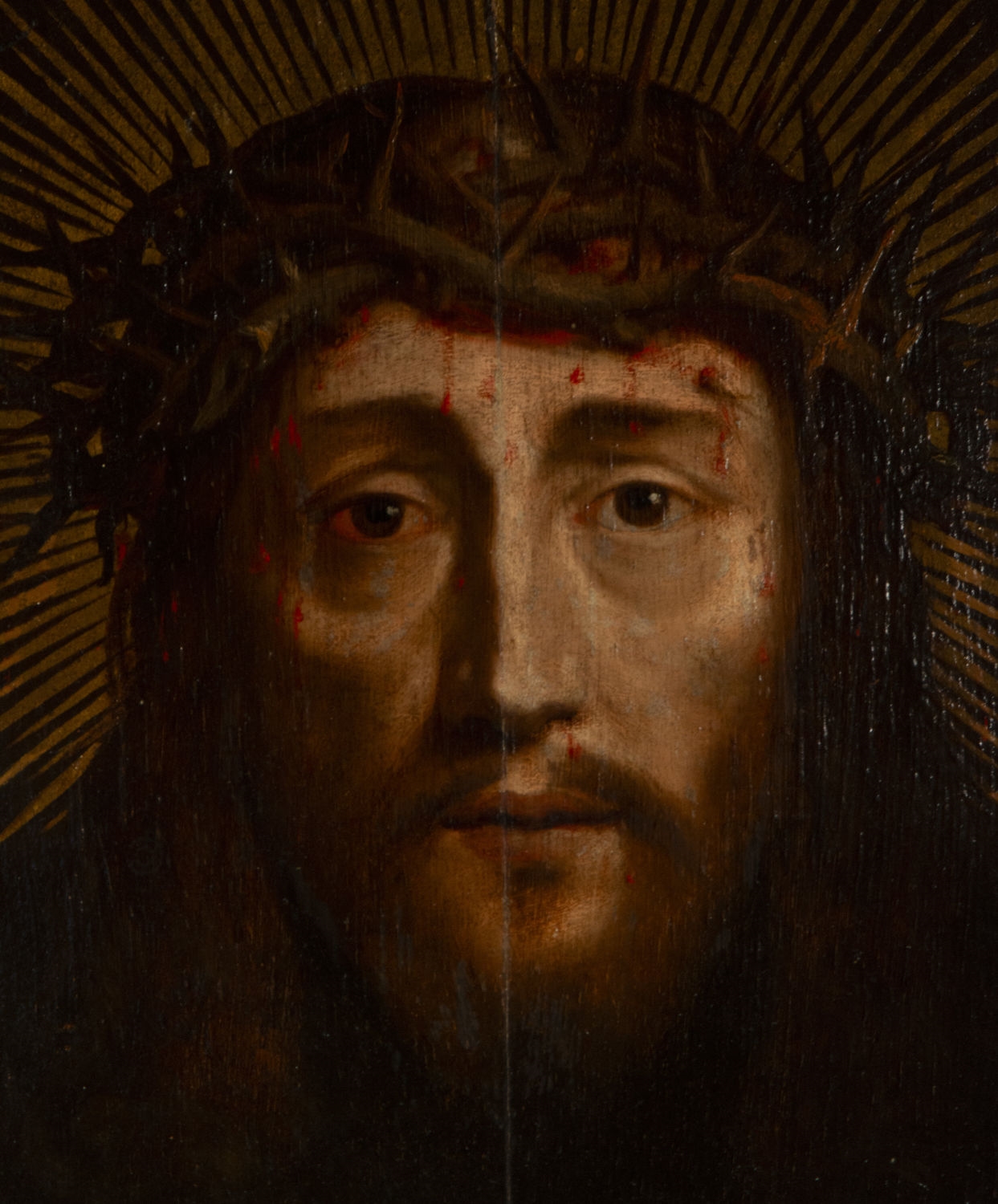 Flemish School, 18th Century | Spectacular Gothic Holy Jesus Face (Late ...