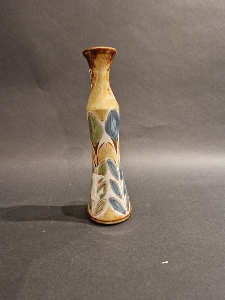 Artwork by Jean-Claude Malarmey, Set of five pieces: Pichet - Boîte - Pique-fleurs - Vase - Coupe Vallauris, Made of clay