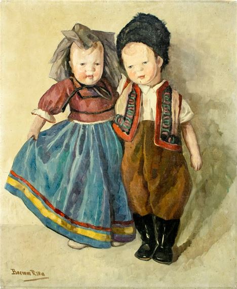 Ritta Boemm (Hungary,France,1868-1948) oil painting antique by Ritta Boemm