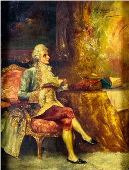 M Levicier (Europe,19C) oil painting antique - M Levicier