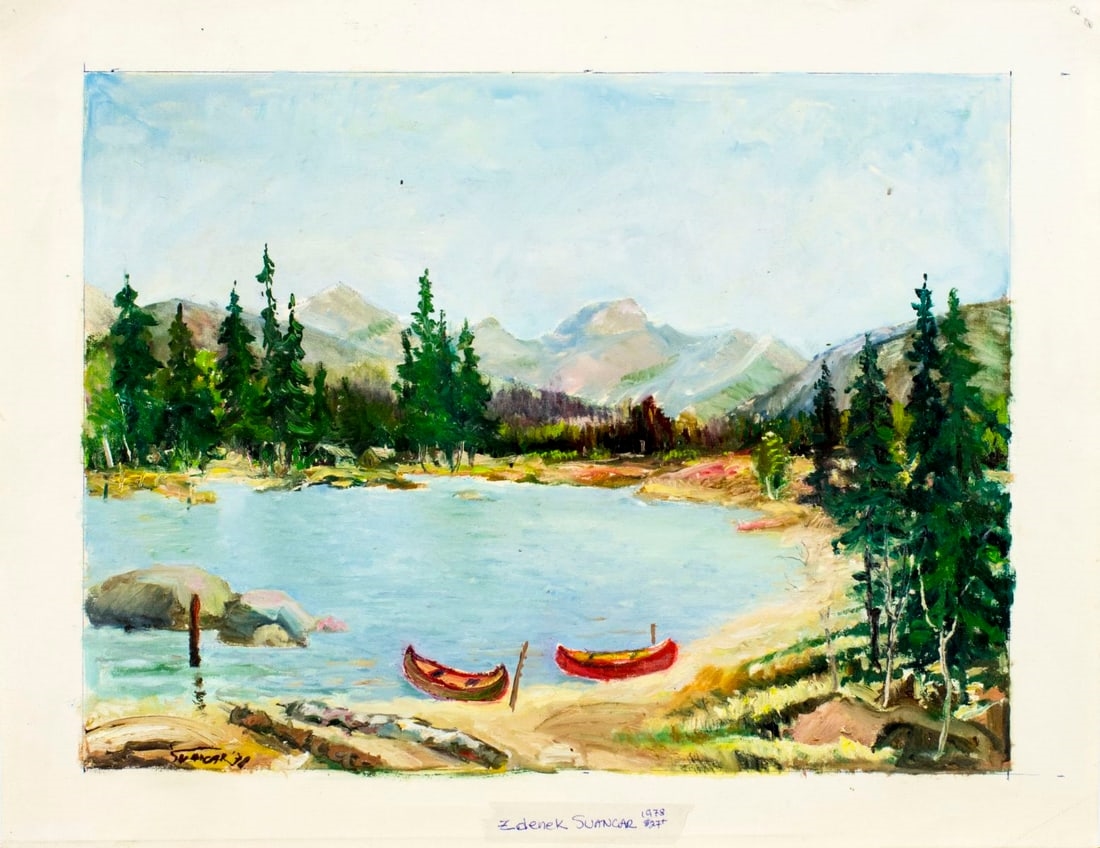 Artwork by Zdenek Suancar, Zdenek Suancar (Czech,20C) oil painting, Made of oil on canvas