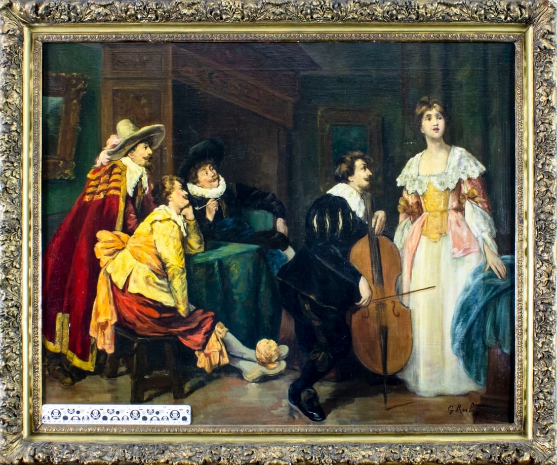 Artwork by G Roubin, Concert, Made of oil on canvas