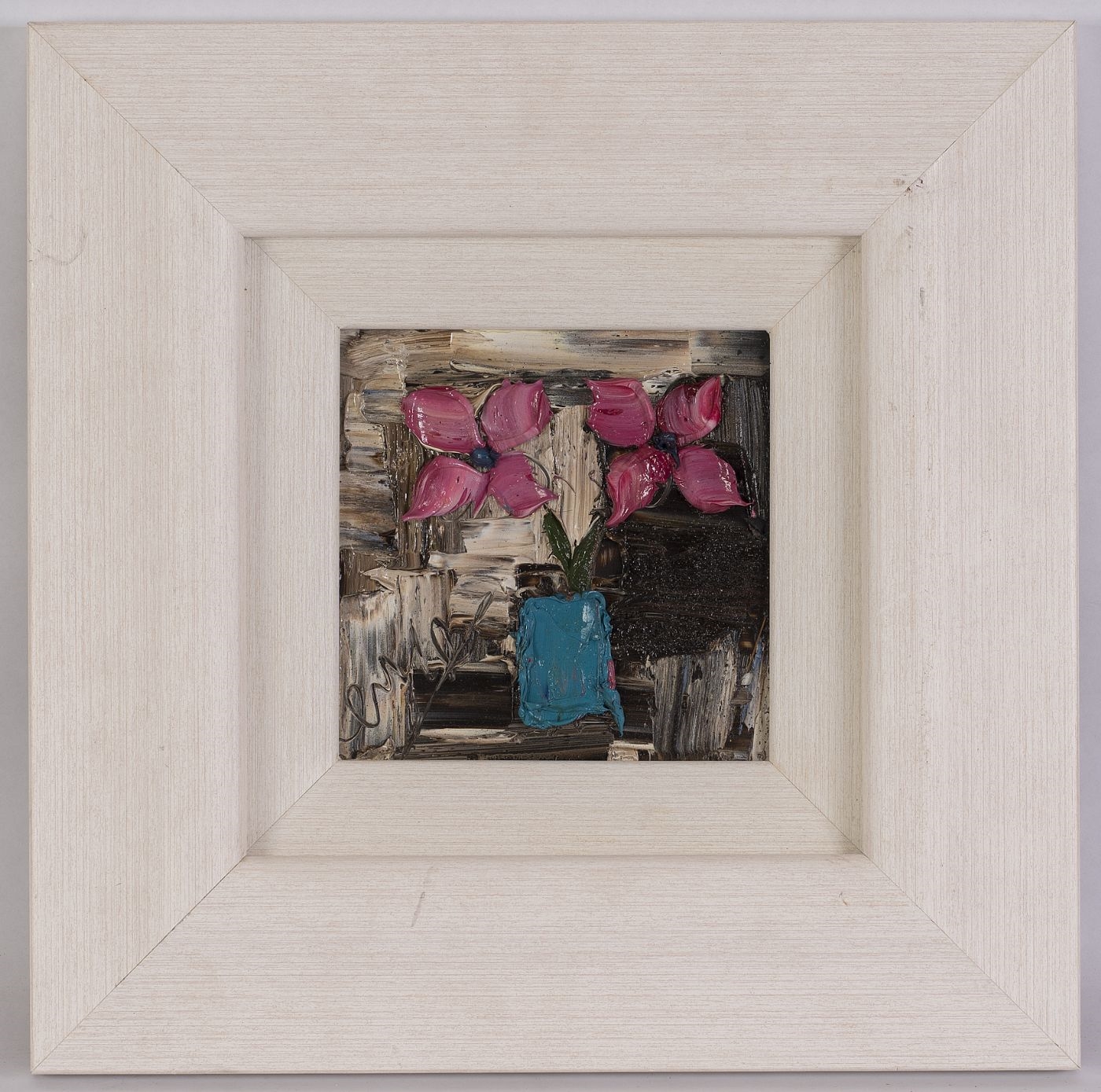 Colin Flack | PINK FLOWERS IN A BLUE VASE | MutualArt