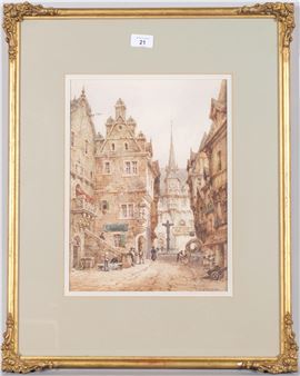 Continental street scene - H. S. Crichton