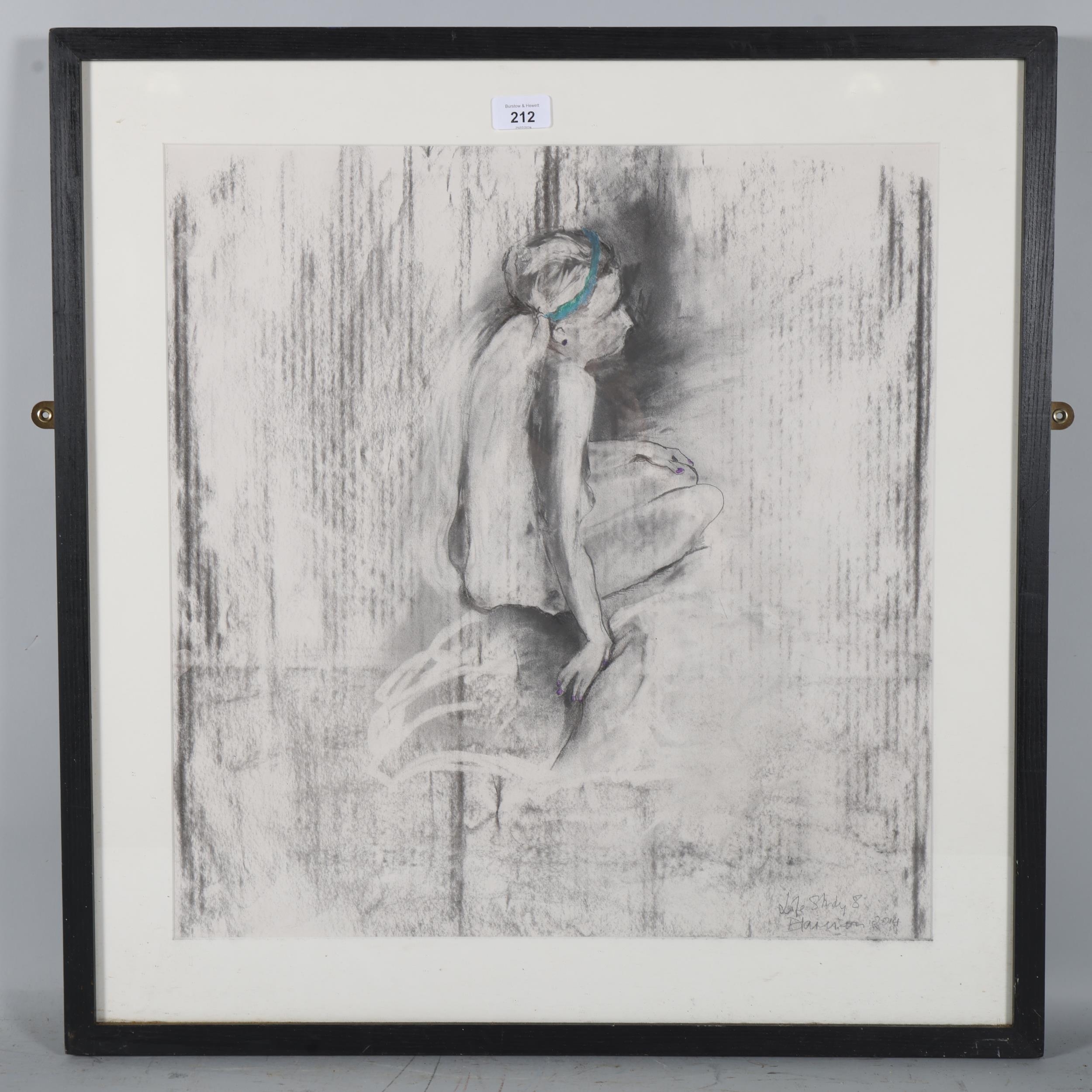 Artwork by Diana Harrison, life study, Made of charcoal/crayon on paper