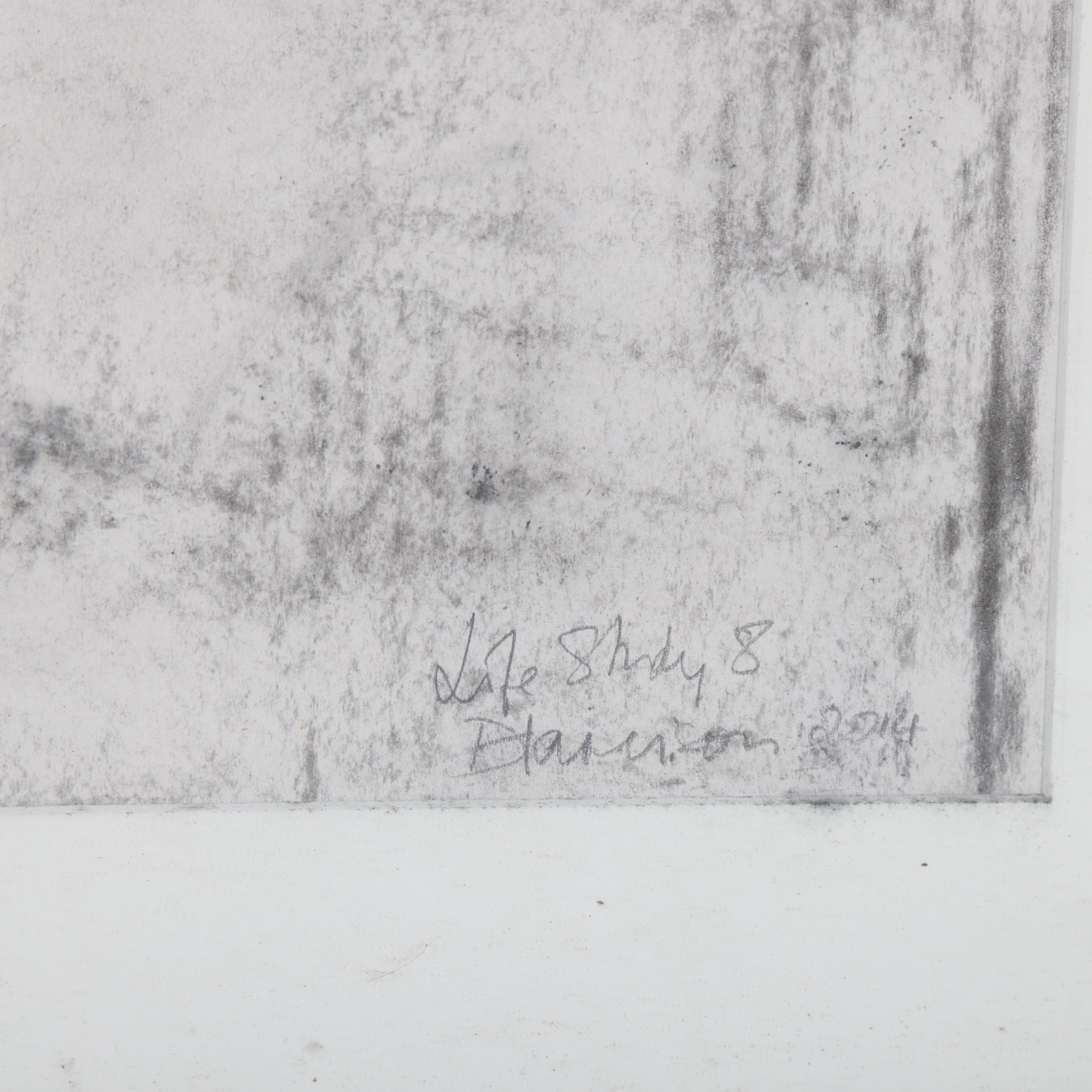 Artwork by Diana Harrison, life study, Made of charcoal/crayon on paper
