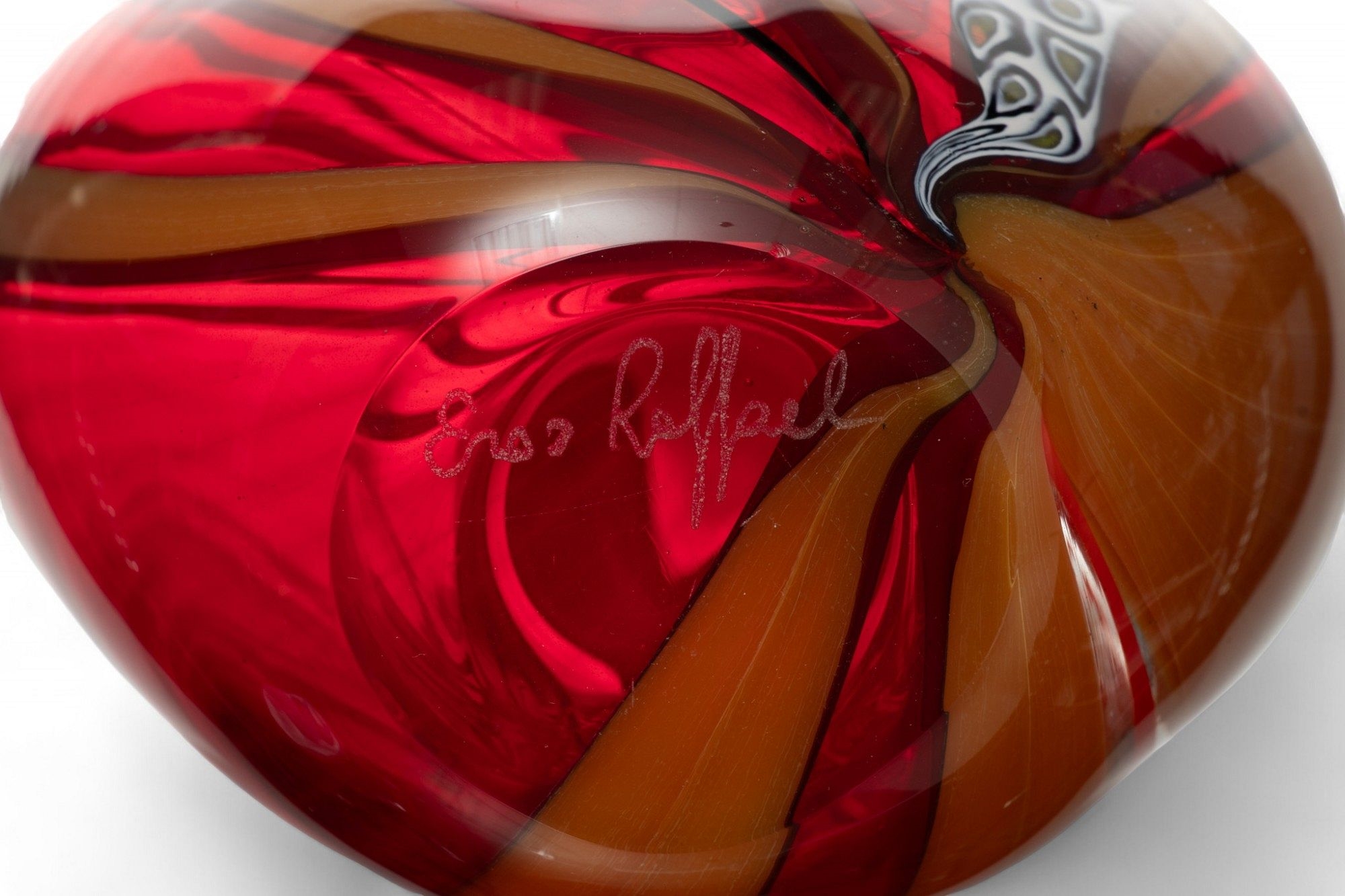 Artwork by Eros Raffael, Eros Raffael (Italian, B. 1970) Blown Studio Art Glass Vase, Ca. 2000, H 13.5" W 5" Depth 3, Made of Glass Vase