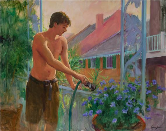 Tending to the Flowers - Frederick Gross