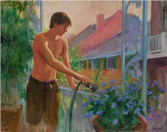 Tending to the Flowers - Frederick Gross
