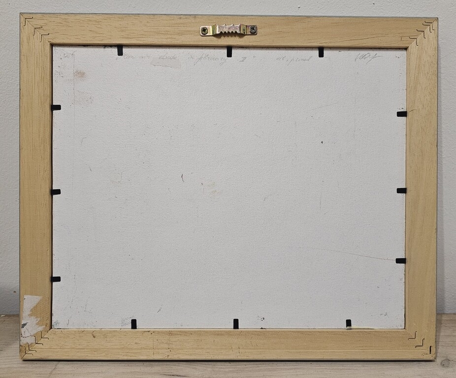 Artwork by Inta Gloda, Inta Gloda "Plein air in February, Made of Cardboard, oil