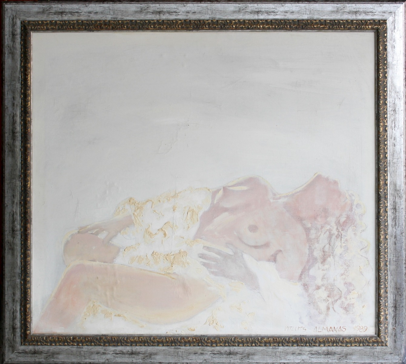 Artwork by Vitauts Almanas, In white, Made of canvas, oil