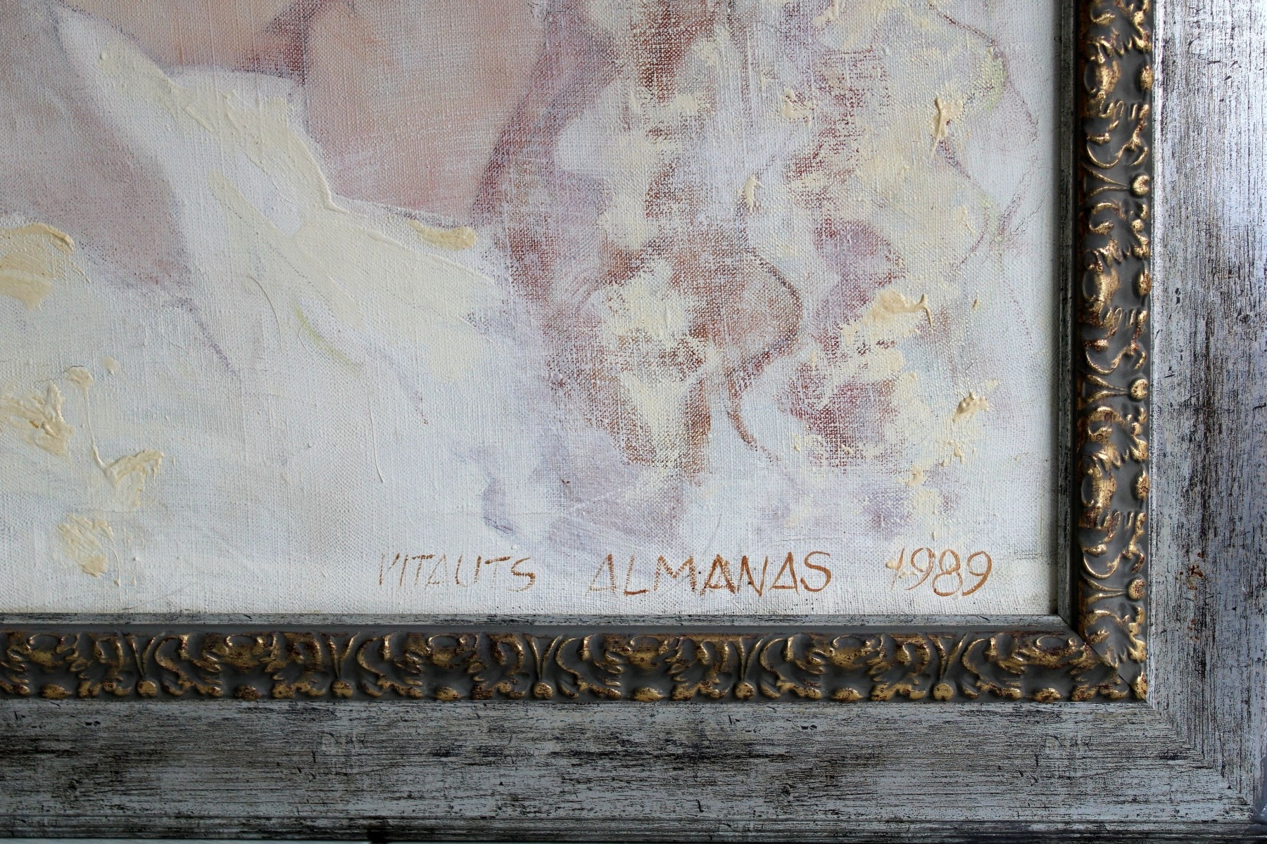 Artwork by Vitauts Almanas, In white, Made of canvas, oil