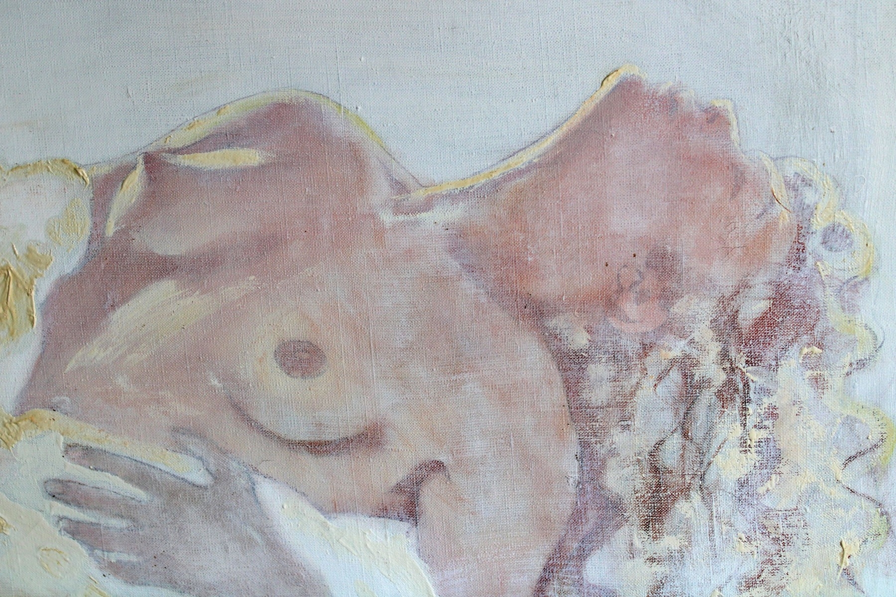 Artwork by Vitauts Almanas, In white, Made of canvas, oil