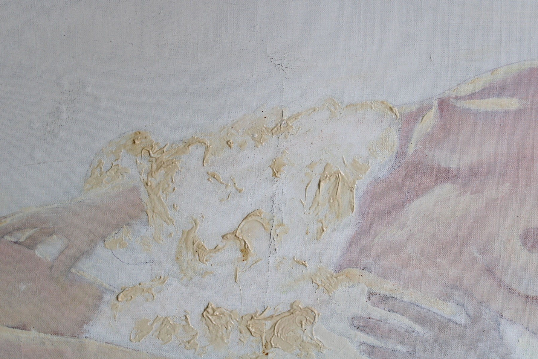 Artwork by Vitauts Almanas, In white, Made of canvas, oil