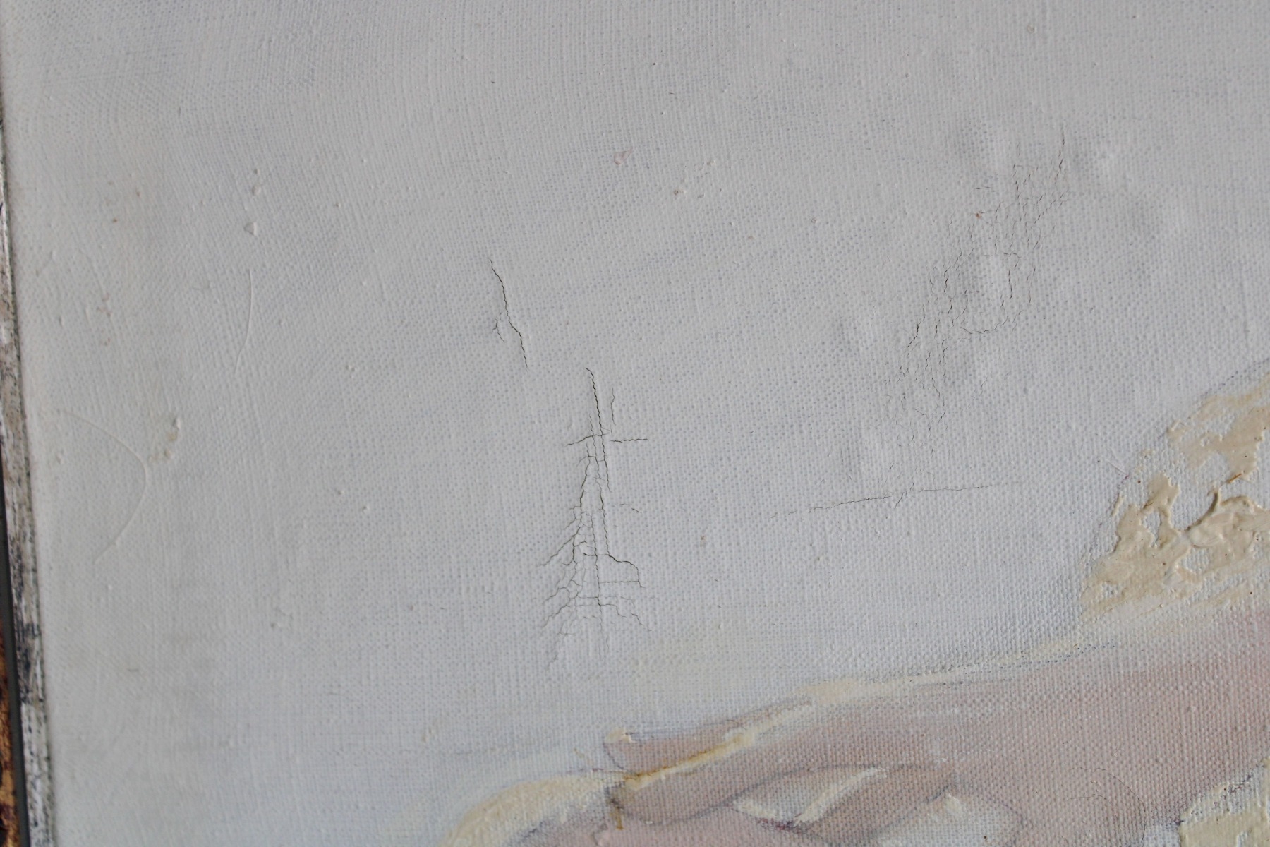 Artwork by Vitauts Almanas, In white, Made of canvas, oil