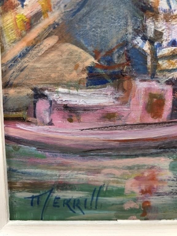 Artwork by Merrill Peck, Fishing Boats, Merrill Peck, oil painting, Made of oil painting