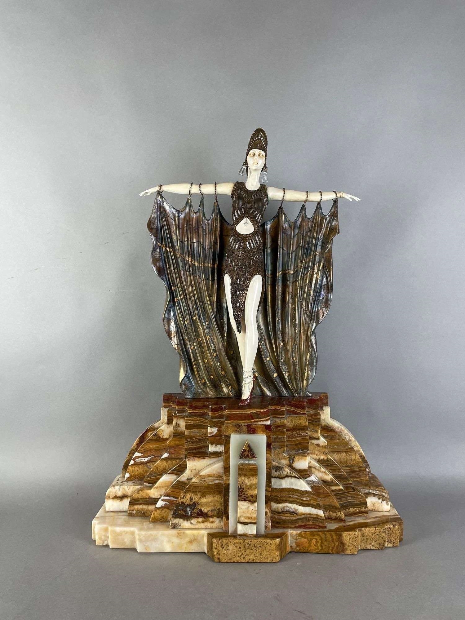 Demétre H. Chiparus | Rare Signed Demetre Chiparus Bronze and Marble ...