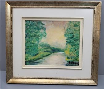 Sylvie Meunier, Qui Etude Landscape, Oil on Canvas - Sylvie Meunier