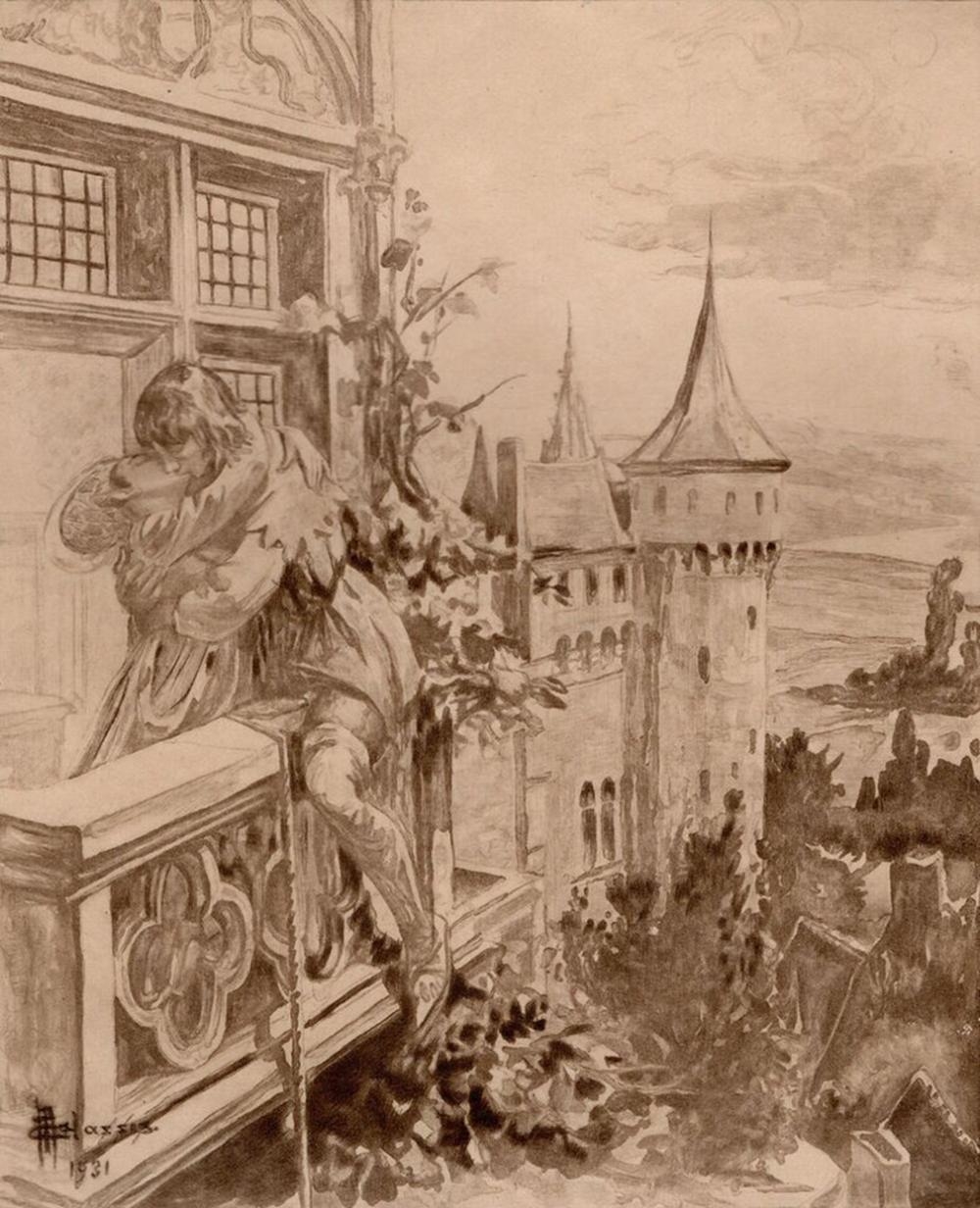 Artwork by Edmond Malassis, Edmond Malassis LIMITED Engraving Young Love Limited FRAMED, Made of engraving in black ink