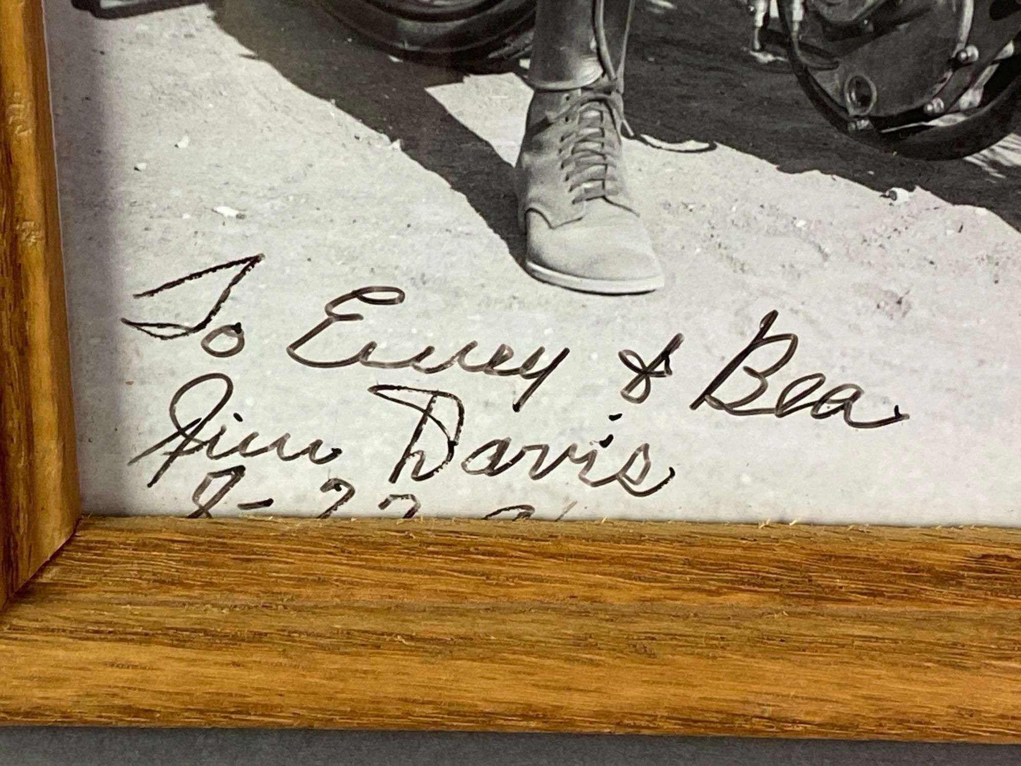 Jim Davis | Signed Jim Davis Motorcycle Racer Photograph | MutualArt