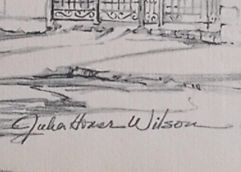 Artwork by Julia Homer Wilson, Julia Homer Wilson-Doors on Meeting Street-Sketch, Made of Offset Lithograph