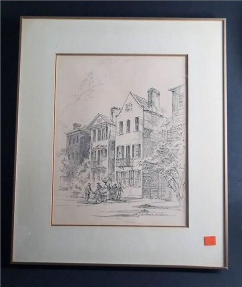 Julia Homer Wilson-Doors on Meeting Street-Sketch - Julia Homer Wilson