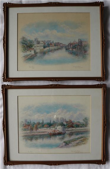 George Fall | George Fall Marygate Tower, Minster, York Watercolour ...