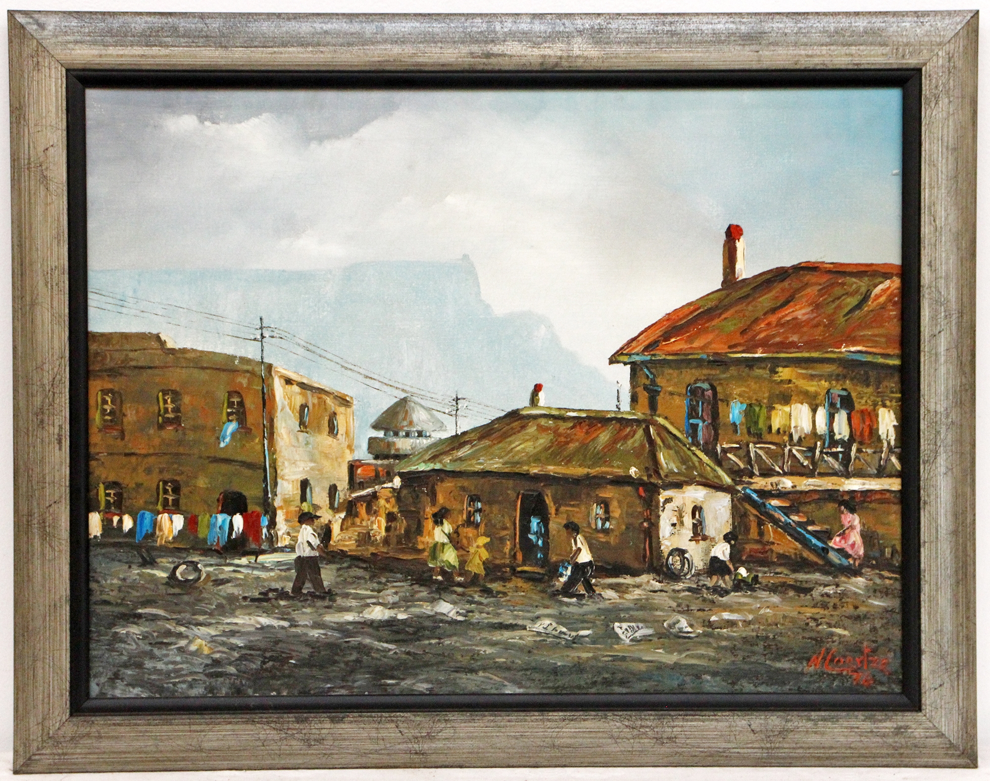 Artwork by Nico Coertze, KIDS AT PLAY, Made of oil on canvas