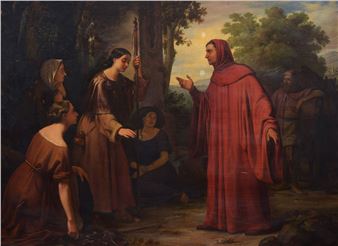 Petrarca in viaggio verso Monterivo, 1839 - Cesare Masini