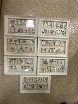 SET OF SEVEN HUMOROUS COLOURED PRINTS AFTER GEORGE AUGUSTO S SALA - George Augusto S Sala