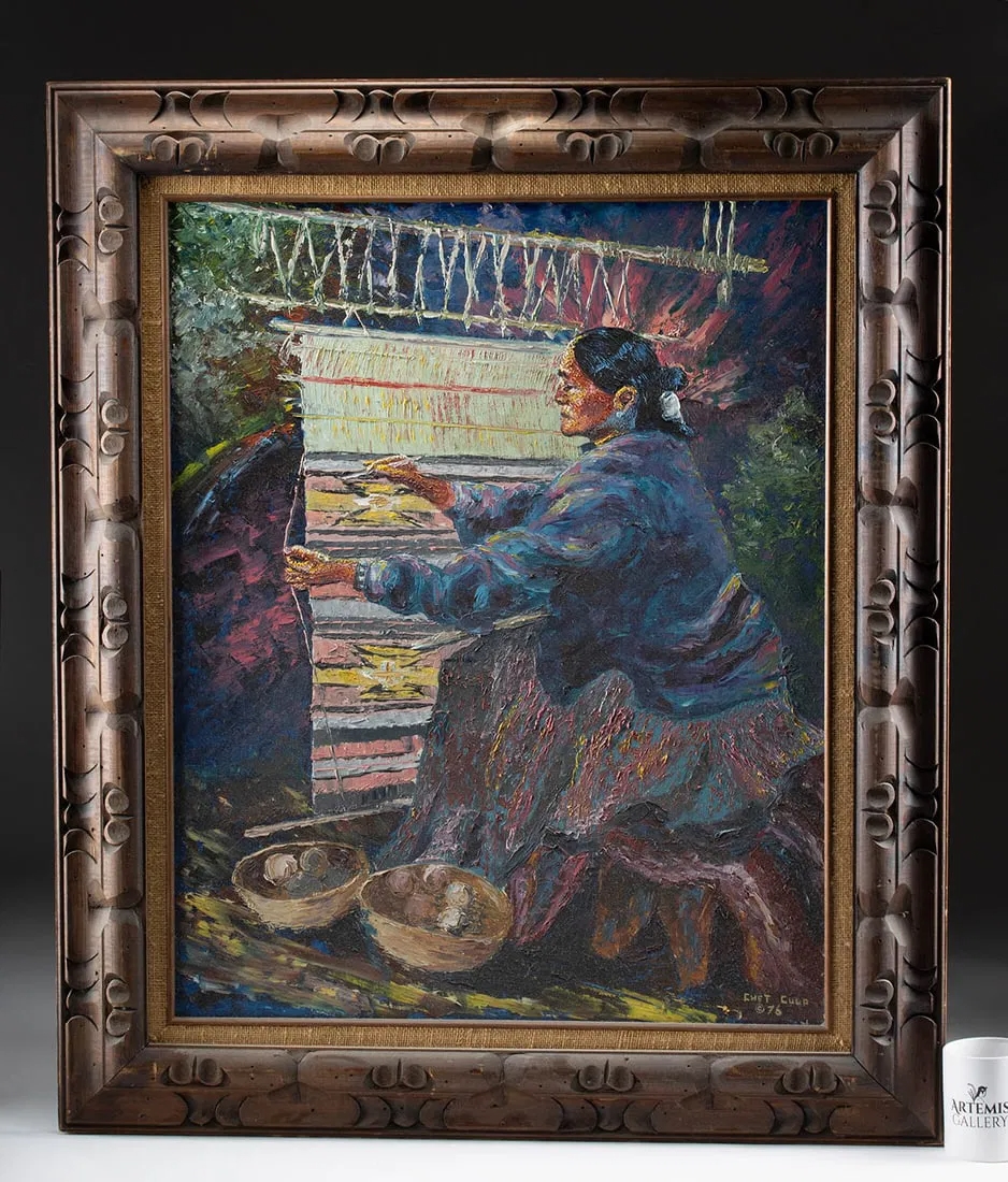 Chester / Chet Culp | Navajo Rug Weaver (1976) | MutualArt