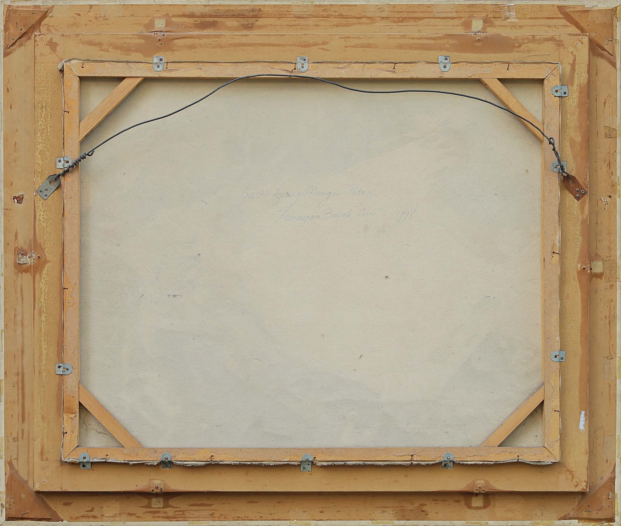 Artwork by Gusti Agung Mangu Putra, Underwater Life (Kehidupan Bawah Laut), 1998, Made of Oil on canvas