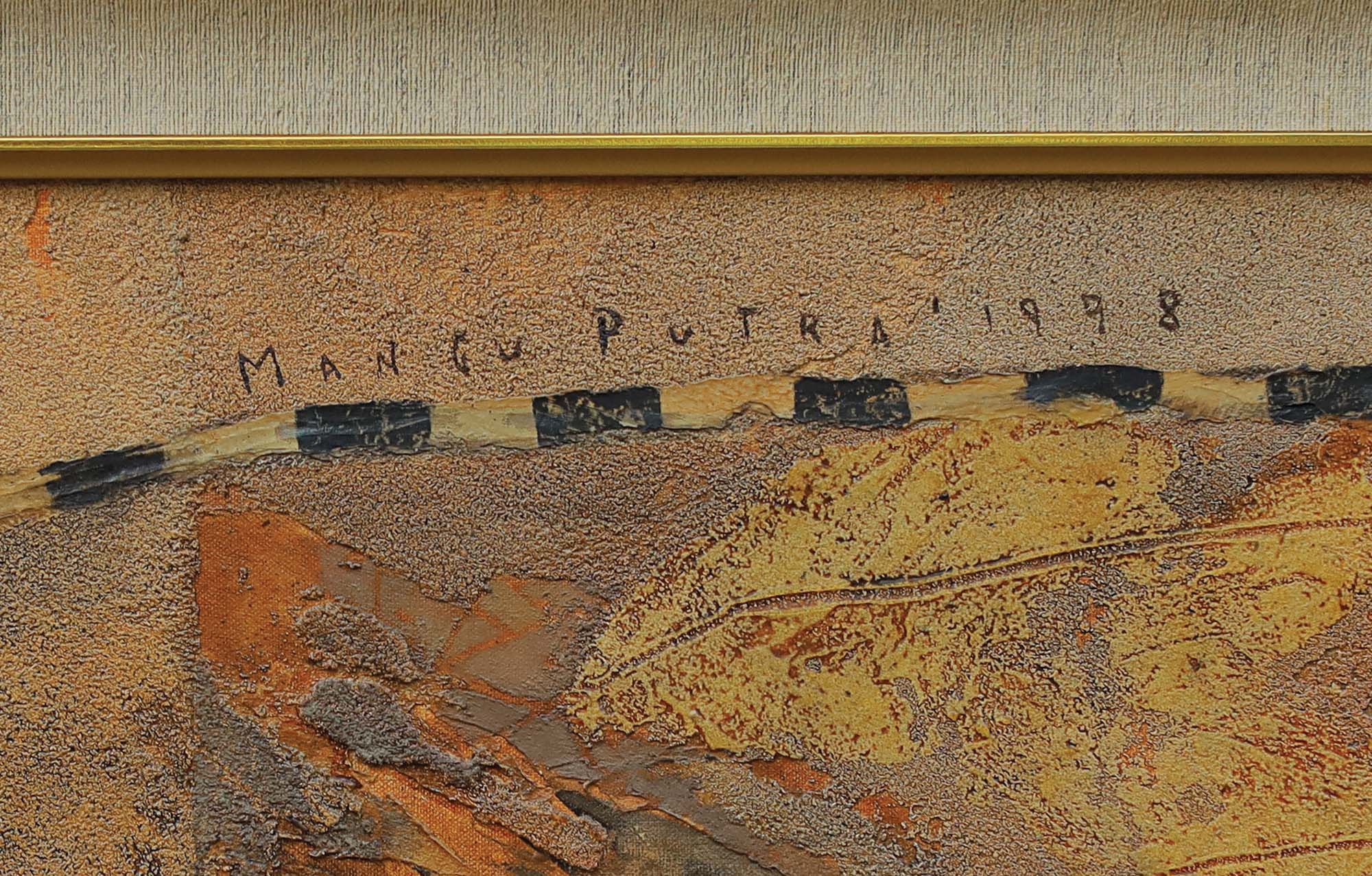 Artwork by Gusti Agung Mangu Putra, Underwater Life (Kehidupan Bawah Laut), 1998, Made of Oil on canvas