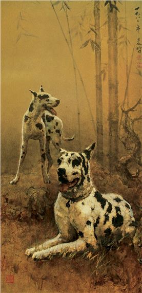 A Pair of Dalmatians (Sepasang Anjing Dalmatian)