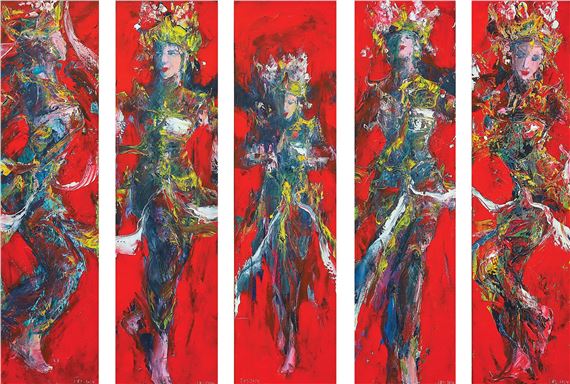 Five Dancers (Lima Penari), 2014 by Ida Bagus Indra, 2014